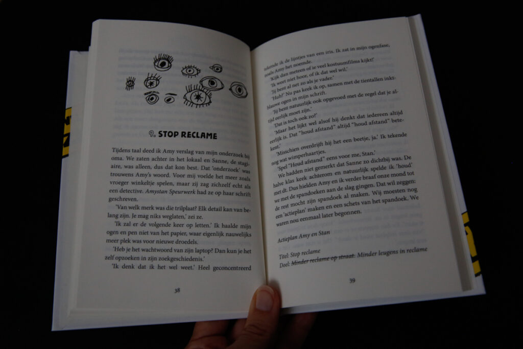 bladspiegel 3/3 pagina 38/39 Stop reclame - verzin een slogan