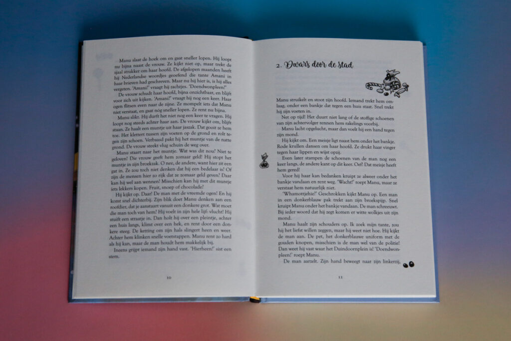 bladspiegel 1/3 pagina 10-11 Hoofdstuk Dwars door de stad