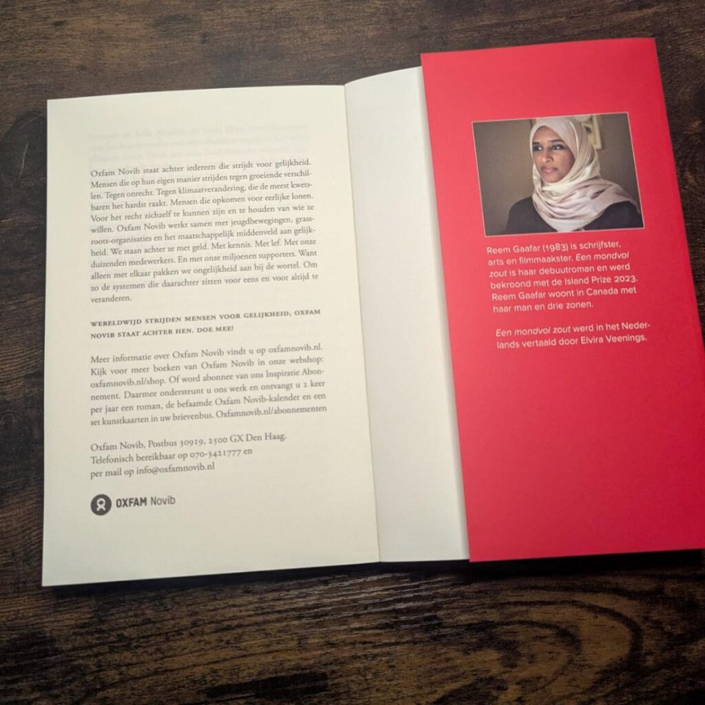 Binnenflap achter, over Reem Gaafar