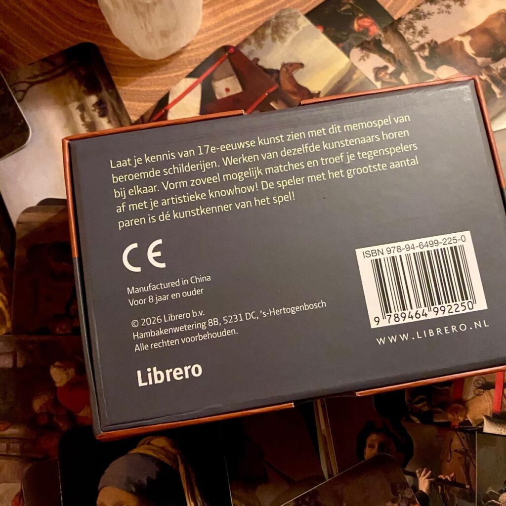 achterkant doosje memory spel over kunst librero