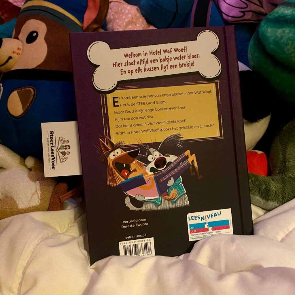 Hotel Waf Woef Spookt het niet! achterkant achterflap synopsis samenvatting cover omslag kaft