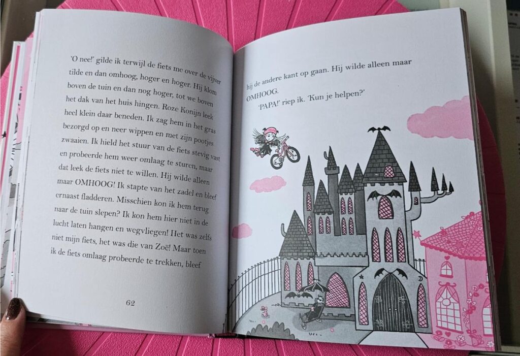 Isabella leert fietsen