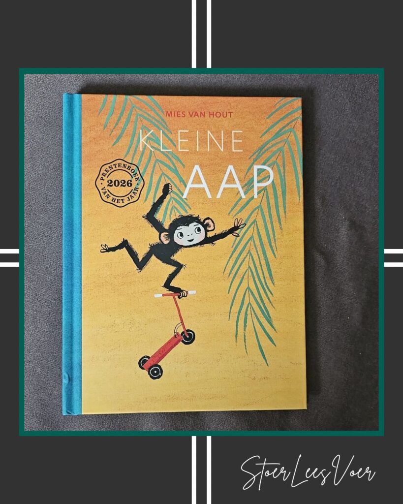 Kleine aap - prentenboek van het jaar 2026 voorkant cover omsag kaft