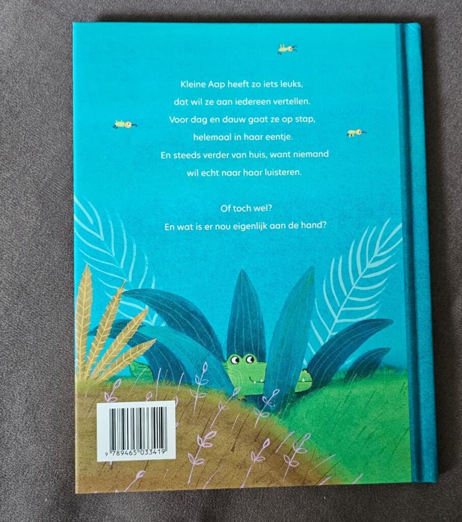 Kleine aap - prentenboek van het jaar 2026 achterkant synopsis samenvatting kaft