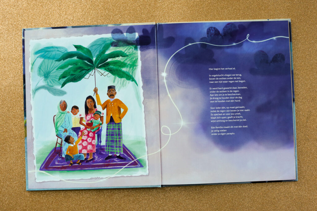 schutblad waar het verhaal meteen begint