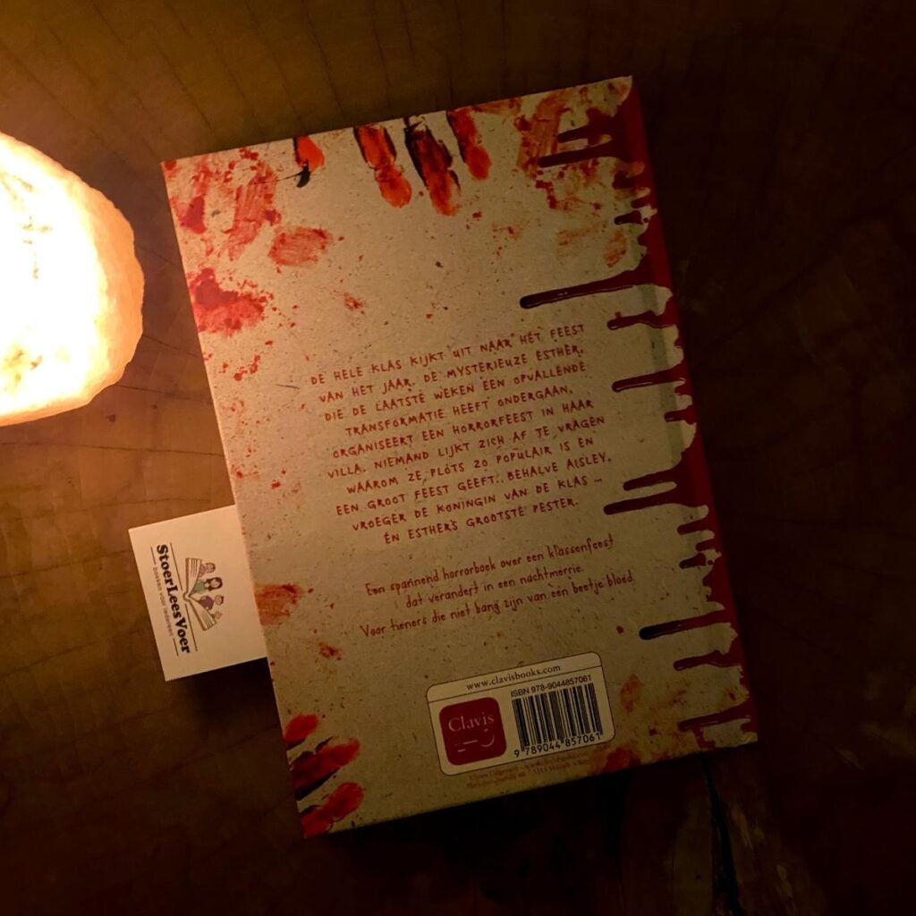 Moordfeest achterkant achterflap synopsis samenvatting cover omslag kaft jeugd horror erik jan tillema