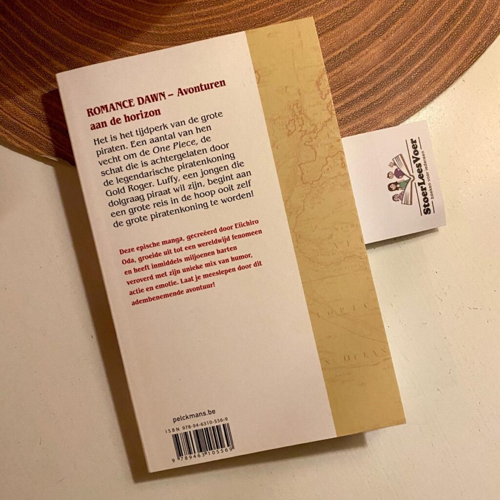One Piece Romance Dawn avonturen aan de horizon manga deel 1 achterkant achterflap synopsis samenvatting cover omslag kaft