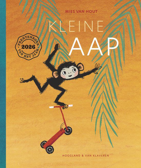 kleine aap voorkant cover omslag kaft prentenboek top 10 nationale voorleesdagen 2026 prentenboek van het jaar mies van hout