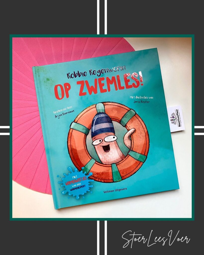 Robbie Regenworm op zwemles voorkant cover omslag kaft