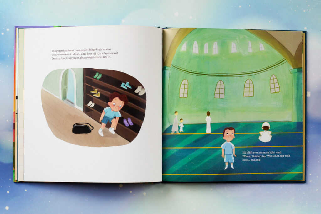 bladspiegel 2/2 Imran in de moskee op zoek naar Vlekje