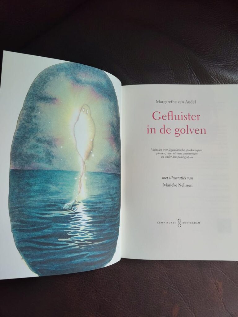 Mooie illustraties in gefluister in de golven