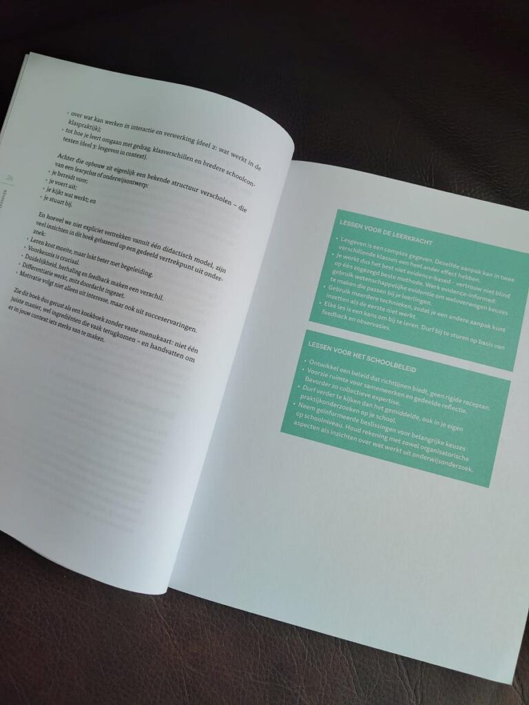 voorbeeld bladzijde Bijna alles wat je moet weten over lesgeven