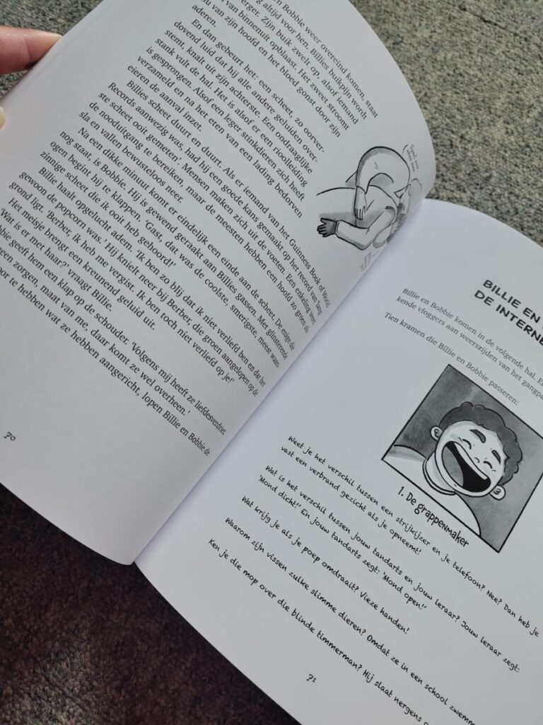 voorbeeld bladzijde Billie en Bobbie willen nog meer likes