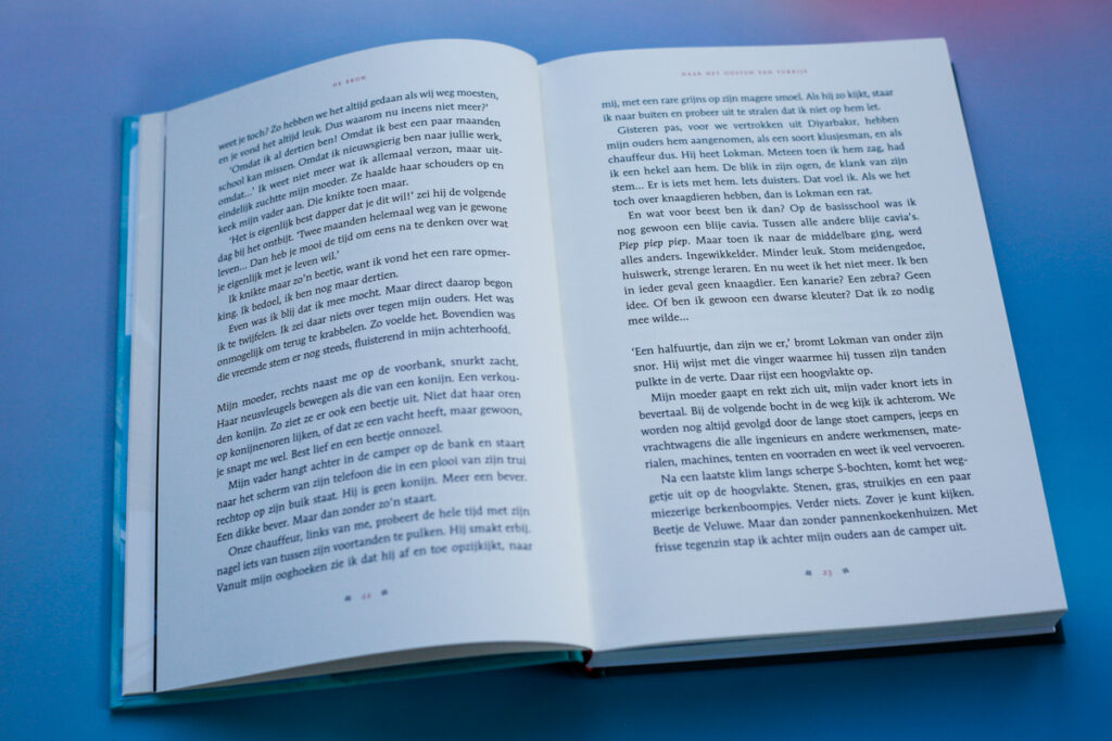 bladspiegel, voornamelijk tekst afgewisseld met pagina grootte illustraties