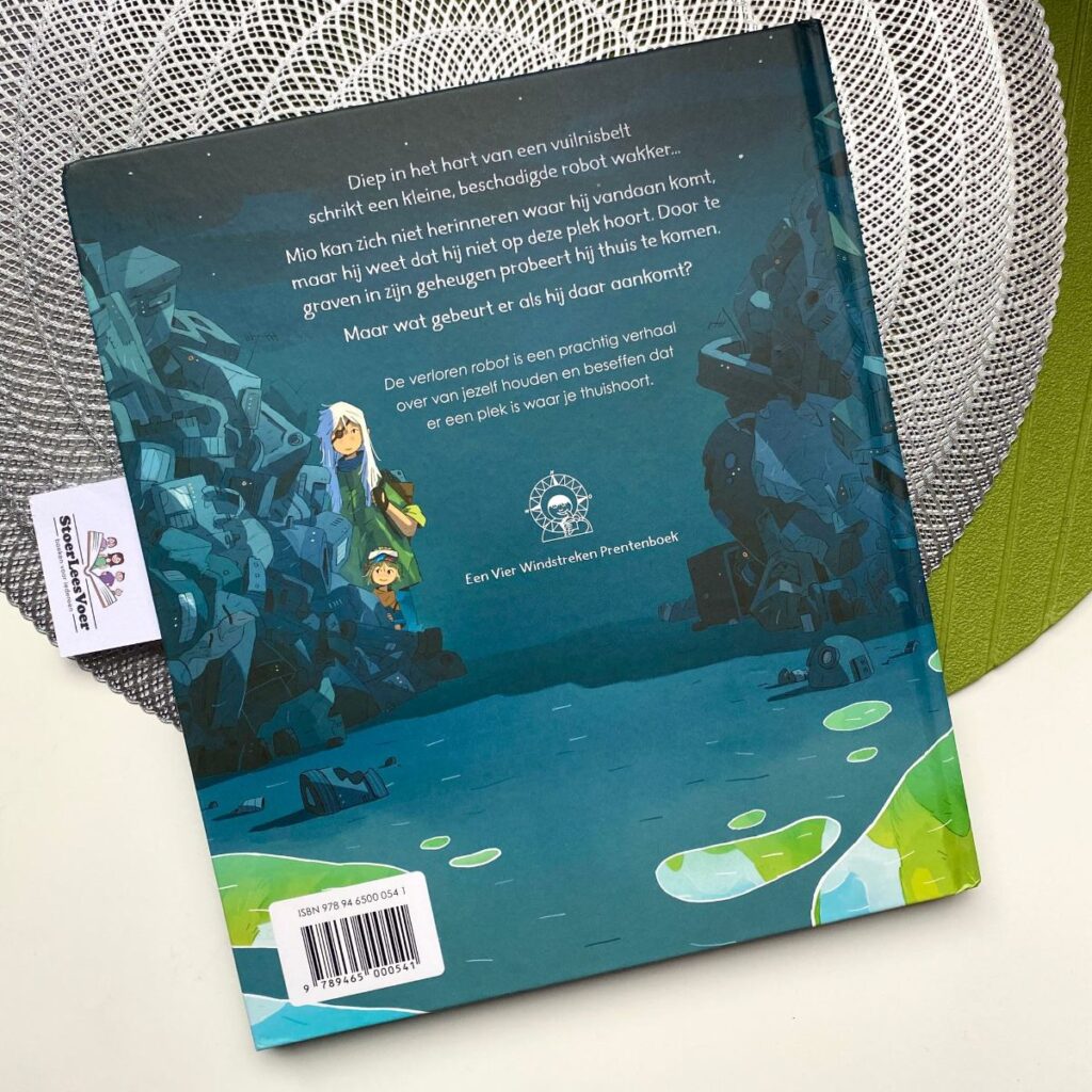 De verloren robot achterkant achterflap synopsis samenvatting cover omslag kaft prentenboek Joe Todd-Stanton