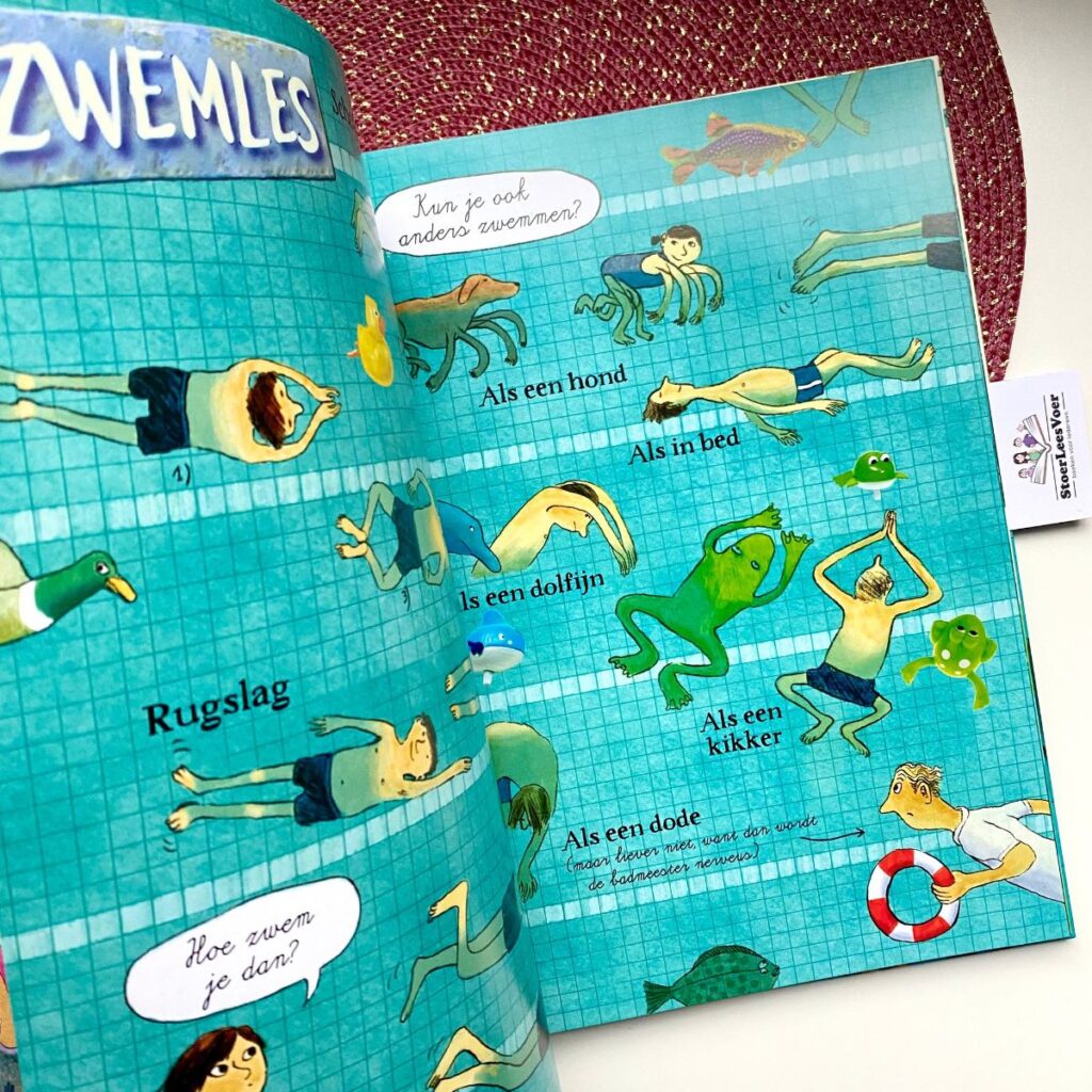 zwemles naar het zwembad