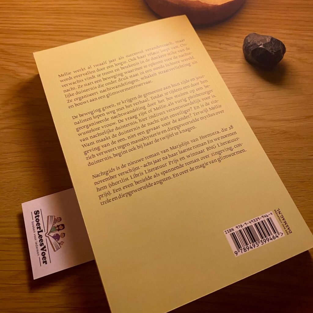 Nachtgids achterkant achterflap synopsis samenvatting cover omslag kaft Marjolijn van Heemstra roman