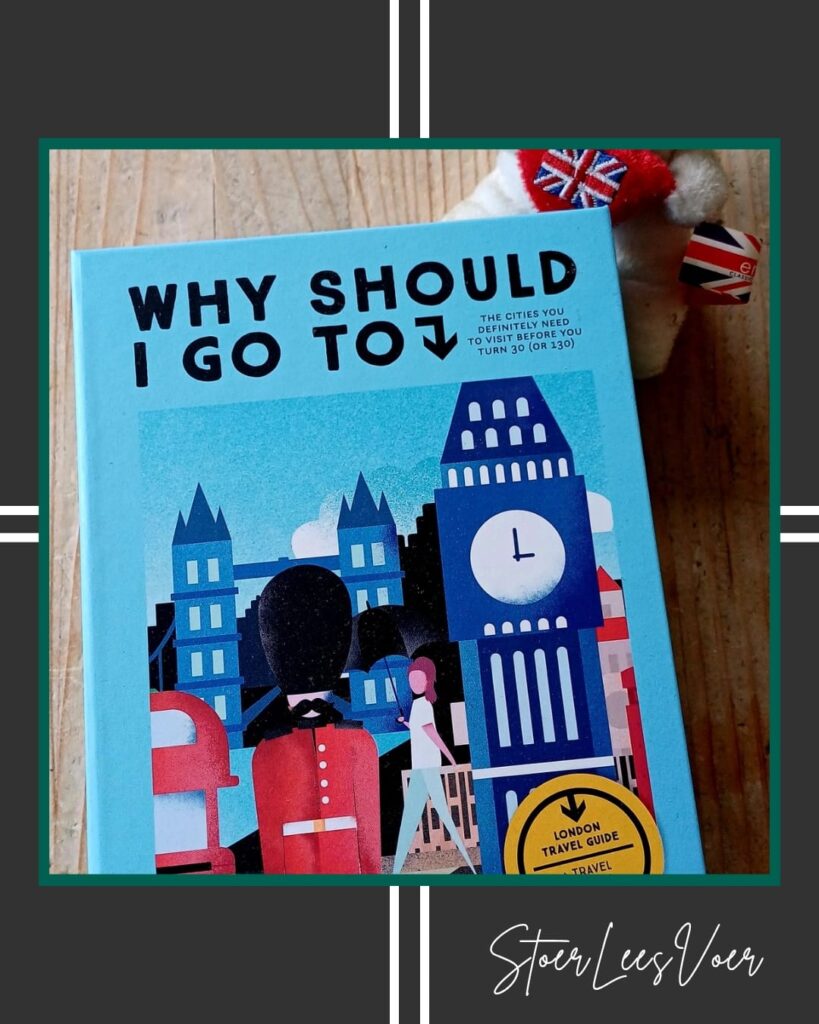 voorkant cover omslag kaft why should I go to london bestaande uit reisgids en reisjournal