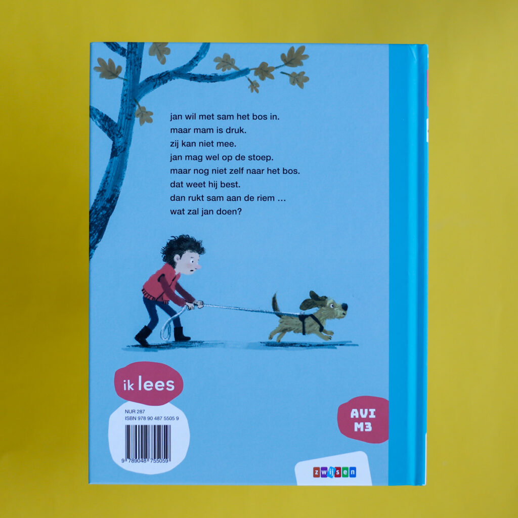 achterkant van Woef door Saskia de Jong