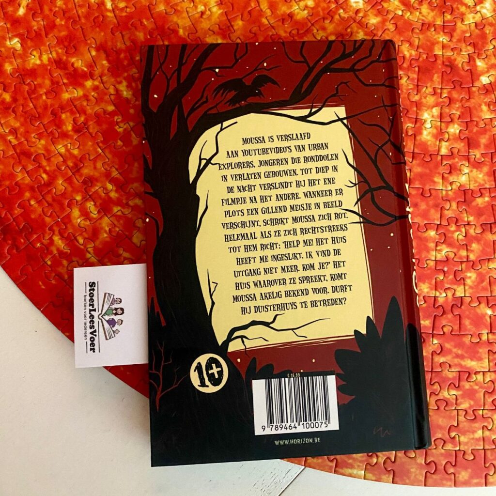 Middernachtmerries Duisterhuys tom thys jeugdhorror achterkant achterflap cover omslag kaft